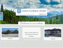 Tablet Screenshot of davisfuneralhomes.com